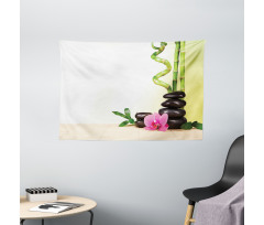 Bamboo Rocks Meditation Wide Tapestry