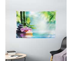 Candle Bamboo Tranquility Wide Tapestry