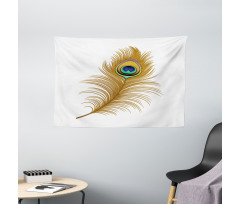 Exotic Peacock Wild Bird Wide Tapestry