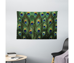 Exotic Animal Feathers Wide Tapestry