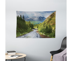 Mountain Landscape Road Wide Tapestry