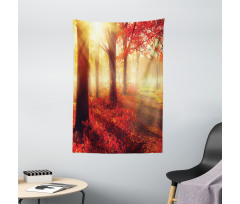 Misty Morning in Forest Tapestry