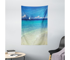 Exotic Seashore View Tapestry