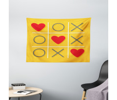 Romantic Xoxo Kiss Design Wide Tapestry