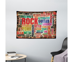 Music Rock 'n' Roll Poster Wide Tapestry
