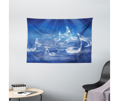 Music Nautical Melody Wide Tapestry