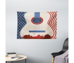Country Music Guitar Wide Tapestry