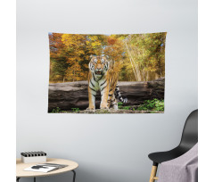 Tiger in Forest Wide Tapestry