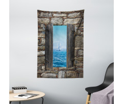 Sailing Boat Idyllic Tapestry