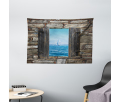 Sailing Boat Idyllic Wide Tapestry