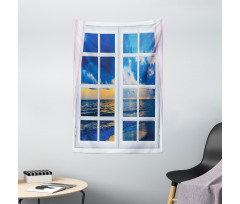 Sunset Sea Scenery Tapestry