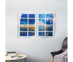 Sunset Sea Scenery Wide Tapestry
