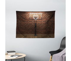 Basketball Field Sports Wide Tapestry