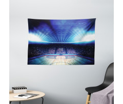 Basketball Arena Game Wide Tapestry