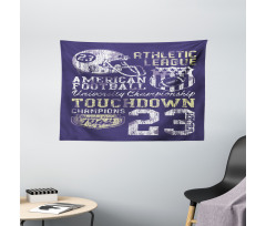 Retro American Football Wide Tapestry