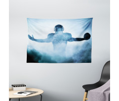 American Football Hero Wide Tapestry