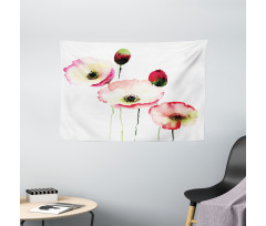 Poppy Vintage Blossom Wide Tapestry