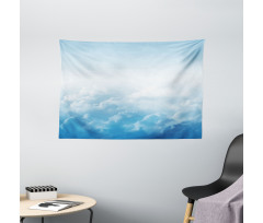 Peaceful Fluffy Clouds Wide Tapestry