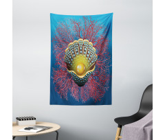 Coral Nautical Artwork Tapestry