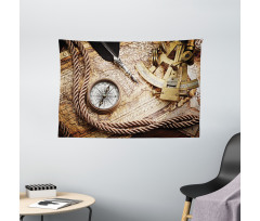 Voyage Theme Lifestyle Wide Tapestry