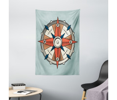Cruise Compass Grunge Tapestry