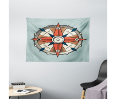 Cruise Compass Grunge Wide Tapestry