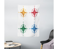 Colorful Compasses Tapestry