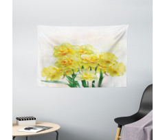 Paint of Daffodils Bouquet Wide Tapestry
