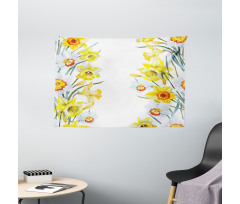 Meditation Flowers Wide Tapestry