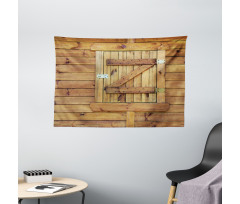 Grunge Wooden Shutters Wide Tapestry