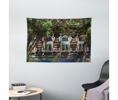 Ornate Wooden Shutters Wide Tapestry