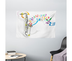 Festival Music Notes Wide Tapestry