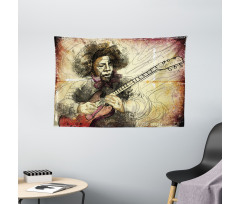 Guitar Virtoso Sketchy Wide Tapestry