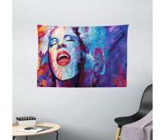 Singer Woman Performance Wide Tapestry