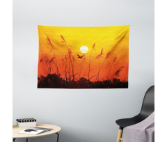 Flying Birds at Dusk Wide Tapestry