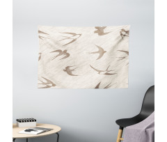 Flying Birds Wide Tapestry