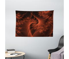 Digital Swirls Floral Wide Tapestry