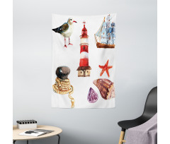Lighthouse Seagull Tapestry