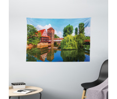 Summer View German Town Wide Tapestry