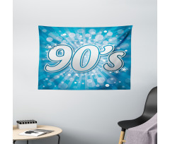 90s Pop Art Star Retro Wide Tapestry