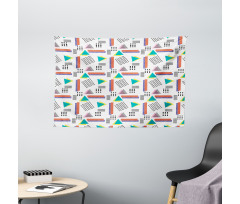 Old Retro Style Pattern Wide Tapestry