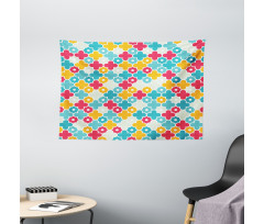Kid Theme Colorful Petal Wide Tapestry