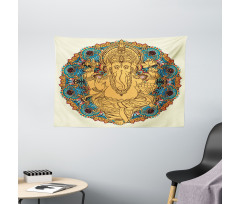 Vintage Style Elephant Wide Tapestry