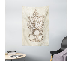 Elephant Artful Sketch Tapestry