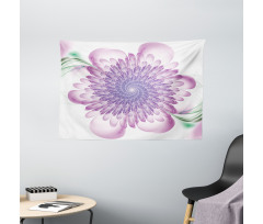 Floral Harmonic Spirals Wide Tapestry