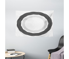 Abstract Art Theme White Wide Tapestry