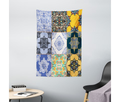 Boho Portugese Tiles Tapestry