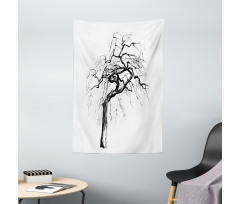 Autumn Tree Dry Branches Tapestry