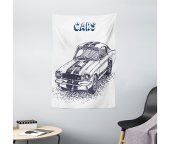 Sports Car Grunge Tapestry