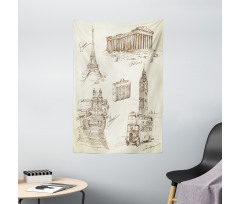 Travel over Europe Tapestry